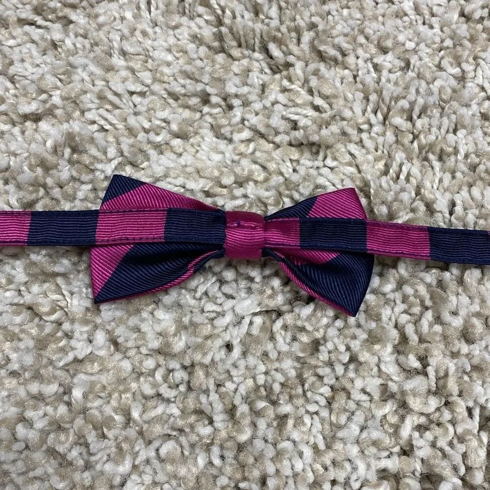 Janie And Jack Navy and Pink Bow Tie